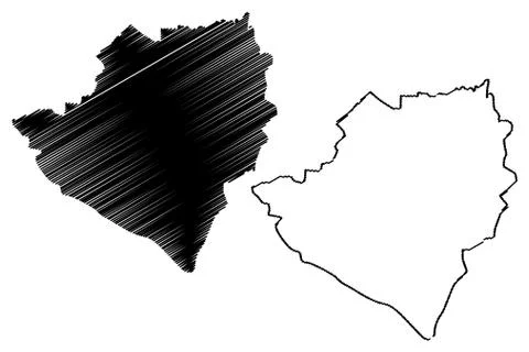 Kirkuk Governorate map vector.... Stock Illustration