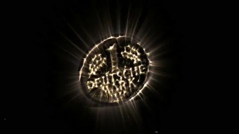 Kirlian aura of a single 1 D-mark coin of the no longer current currency Deut Video stock 168362404