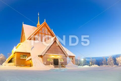 Kiruna cathedral sweden Stock Photos