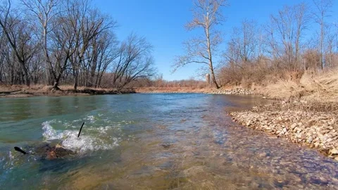 Kishwaukee River Illinois Video stock 277365023