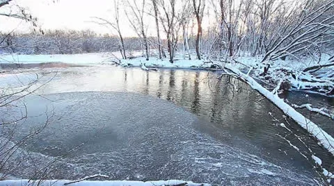 Kishwaukee River Sunset Stock-Footage 23065635