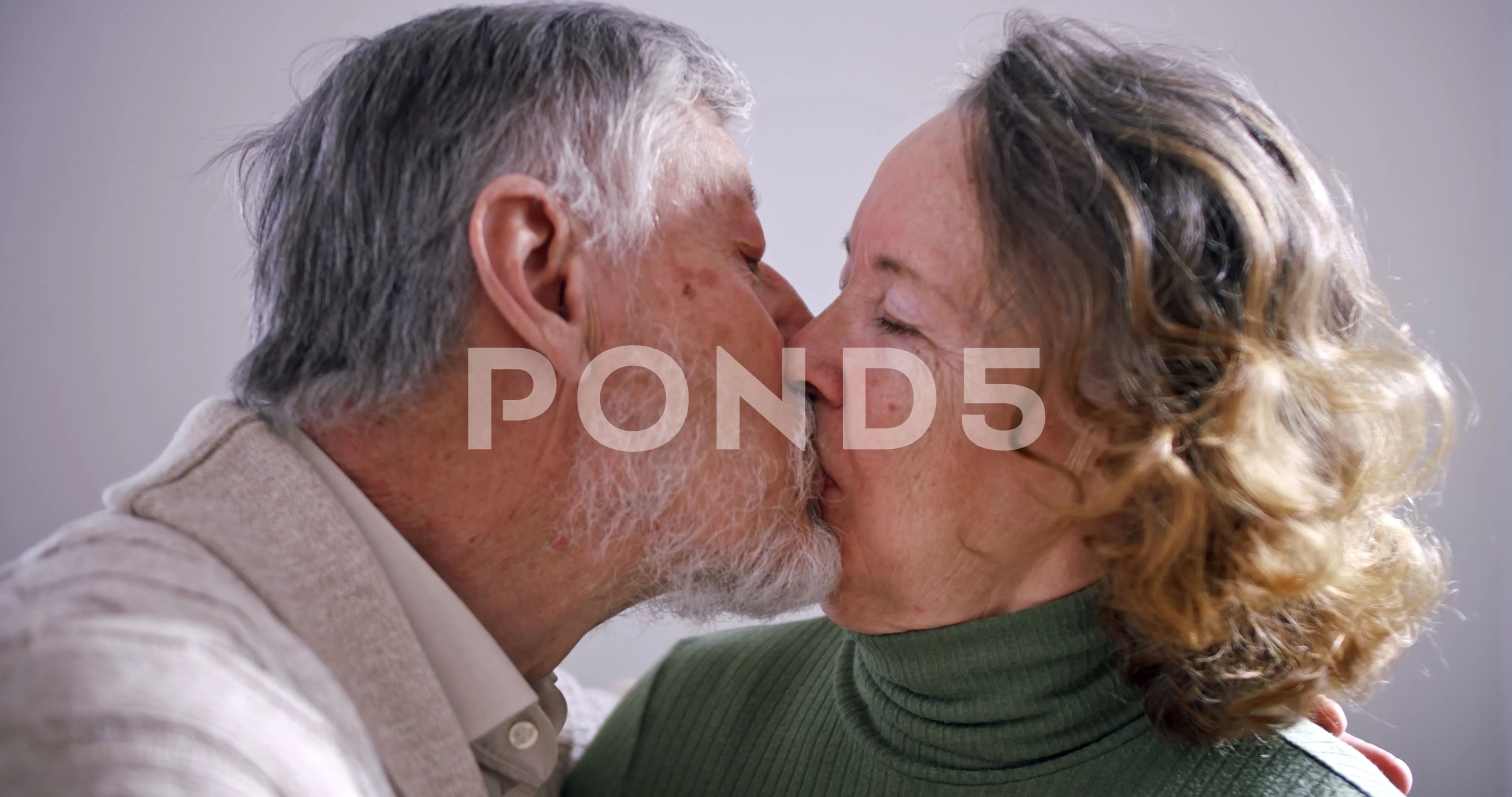 Elderly couple have a threesome with young man