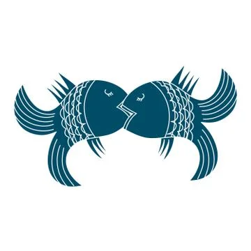 Kiss. Fodder fish vector icon. Illustrazione stock