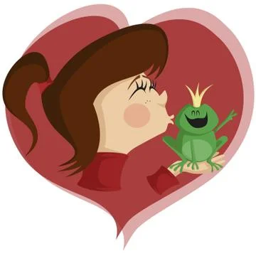 Kiss The Frog! Stock Illustration