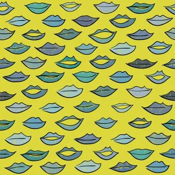 Kiss pattern. Illustrazione stock