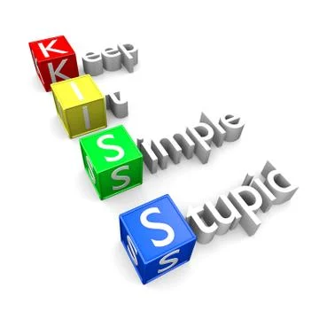 KISS principle Illustrazione stock