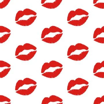 Kiss seamless pattern Stock Illustration
