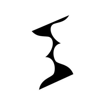 Kiss. Vector logotype in flat style. Digital art Stock Illustration