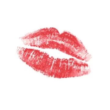 Kiss on white Stock Illustration