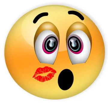 Kissed smiley Stock Illustration