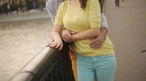 Kisses on the bridge Stock Footage 55336642