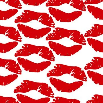Kisses pattern Stock Illustration