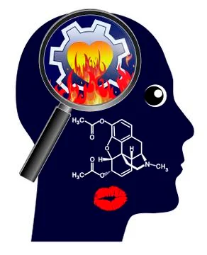 Kisses set the brain on fire Illustrazione stock