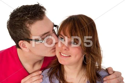 Kissing couple Stock Photos