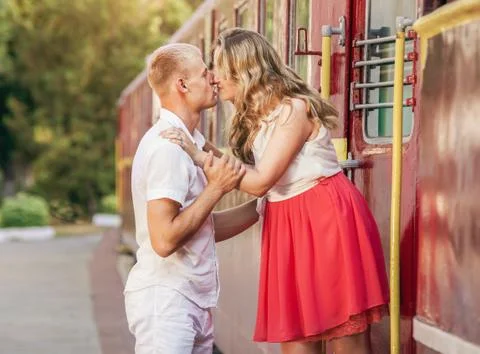 Kissing couple Foto stock