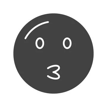 Kissing Face icon vector image. Stock Illustration