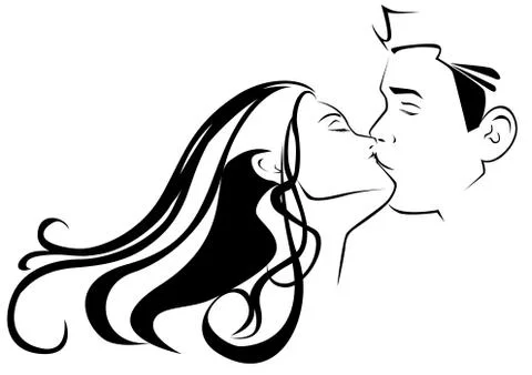Kissing Stock Illustration
