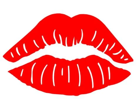 Kissing Lips Stock Illustration