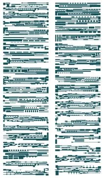 A kit for assembling HUD elements. 스톡 일러스트
