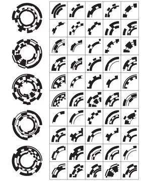 A kit for assembling HUD elements. イラスト素材