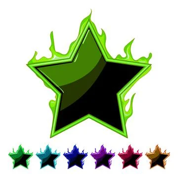 Kit fire game button cartoon vector graphic イラスト素材