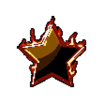 Kit fire game button pixel art vector illustration Illustrazione stock
