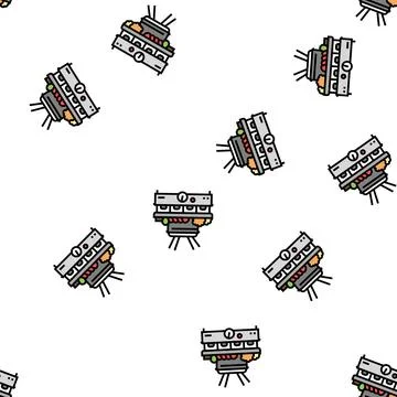 Kit fondue vector seamless pattern Stockillustratie
