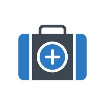 Kit glyph colour icon 스톡 일러스트