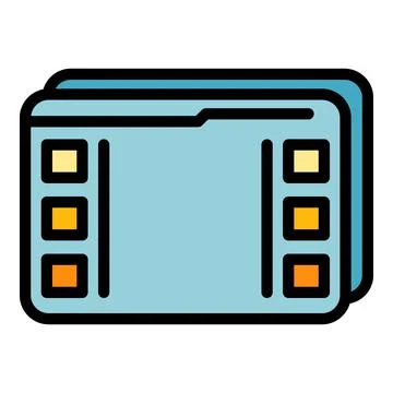Kit interface icon color outline vector 스톡 일러스트