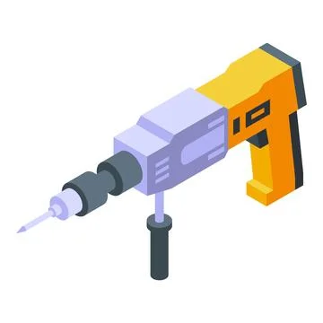 Kit machine tool icon isometric vector. Home repair Stock Illustration