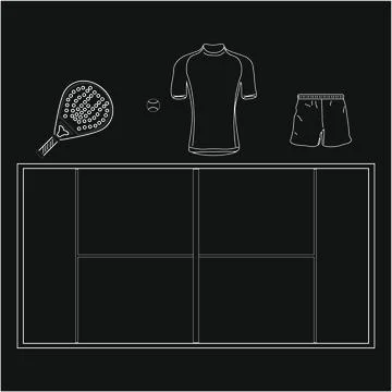 Kit paddle illustrations on white background vector Stock Illustration