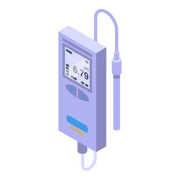 Kit ph meter icon isometric vector. Water test Illustrazione stock
