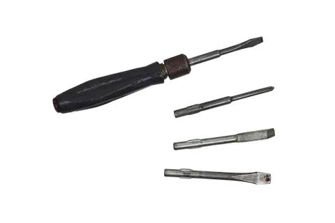 Kit of screw drivers Stock Photos