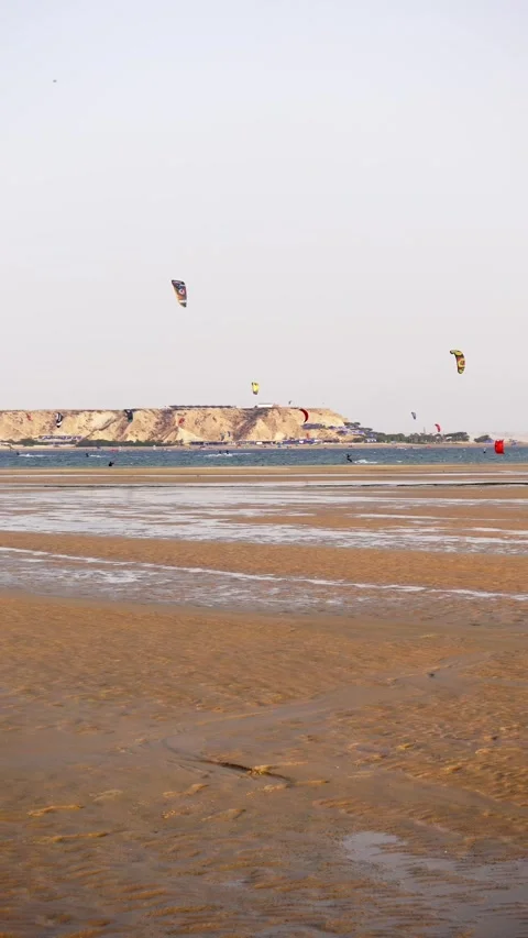 Kit surfing in morocco Stock Footage 255610601