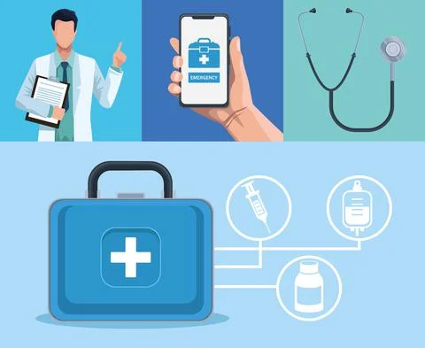 Kit with symbols Stock Illustration