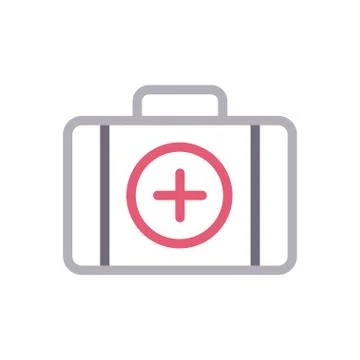 Kit thin line colour icon Illustrazione stock