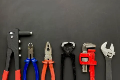 Kit of tools Stock Photos