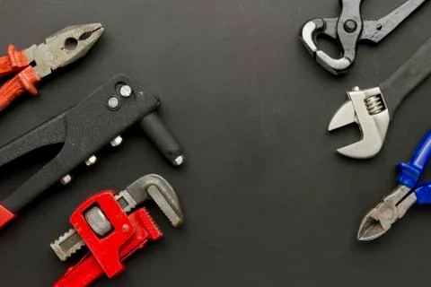 Kit of tools Stock Photos
