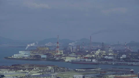Kitakyushu from Takohanama 스톡 동영상 161879394