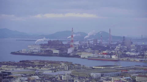 Kitakyushu from Takohanama Stock Footage 161879582