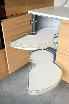 Kitchen access mechanism Magic corner for Blind Corner Cabinets. Solution for a 写真素材