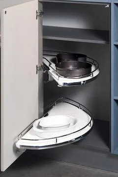 Kitchen access mechanism Magic corner for Blind Corner Cabinets. Solution for a 写真素材