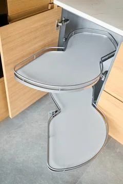 Kitchen access mechanism Magic corner for Blind Corner Cabinets. Solution for Stock Photos