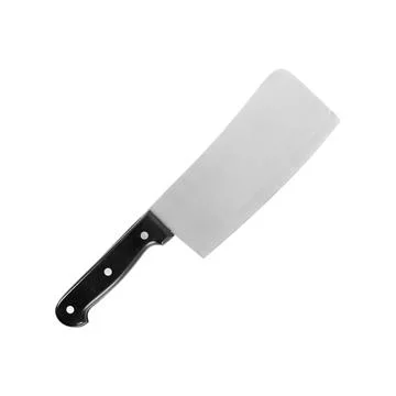 Kitchen accessories - Big kitchen knife. Isolated Stock Photos