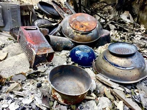 Kitchen After the Fire 28 Stock Photos