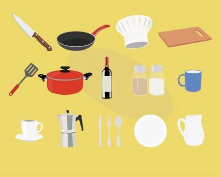 Kitchen and Cooking Icon Set Illustrazione stock