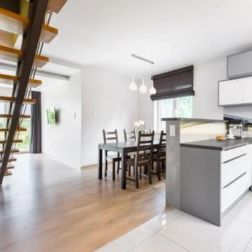 Kitchen and dining area Foto stock