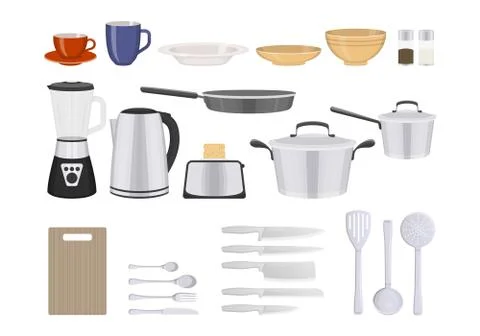 Kitchen and food preparing topic. Stock Illustration