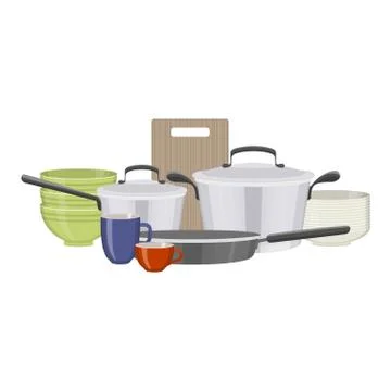 Kitchen and food preparing topic. Stock Illustration