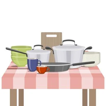 Kitchen and food preparing topic. Stock Illustration